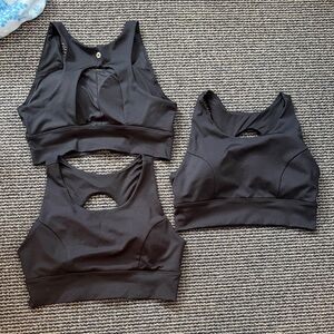 RBX Black Sports Bra Trio